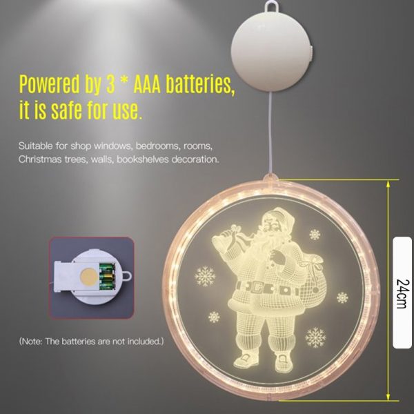 Battery Operated LED Christmas Holiday Pendant Light Decoration_16