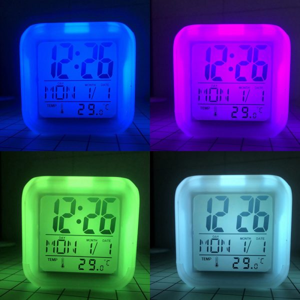 Squid Game Themed LED Color Therapy Digital Alarm Clock_5