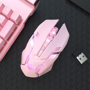 6 Keys Ergonomic Wireless USB Rechargeable Gaming Mouse with Backlight