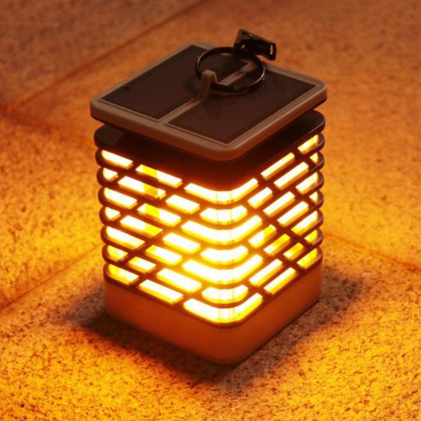 Flickering Flame Solar Powered Outdoor Garden Lantern_12