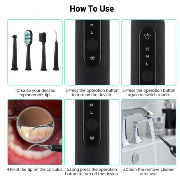 Rechargeable Electric Tooth Plaque Cleaning Kit with LED Light_10