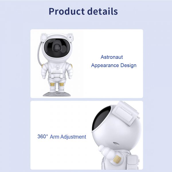 USB Plugged-in Astronaut Galaxy Starry Sky Light Projector_20