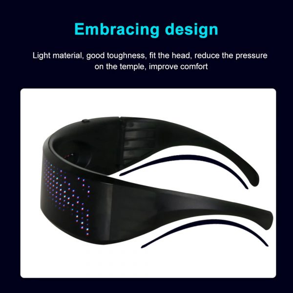 USB Rechargeable LED Luminous Eye Glasses Electronic Visor_8