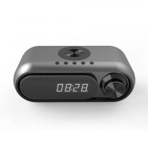 USB Interface Wireless Charger and Clock Radio BT Speaker