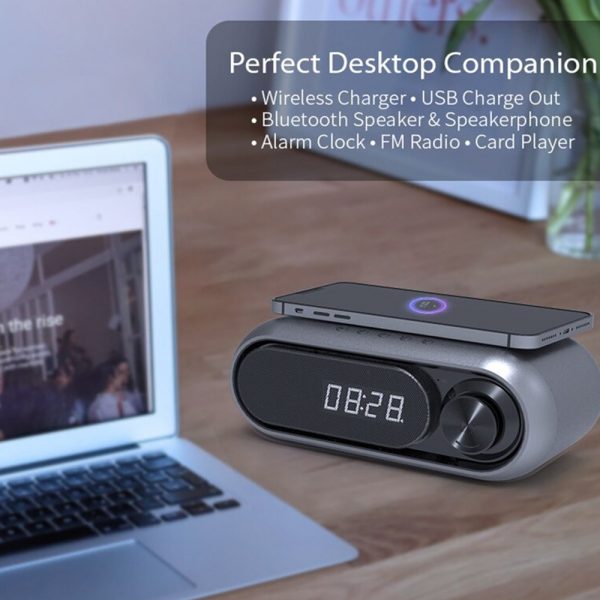USB Interface Wireless Charger and Clock Radio BT Speaker_10