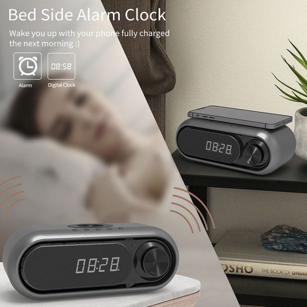 USB Interface Wireless Charger and Clock Radio BT Speaker_15