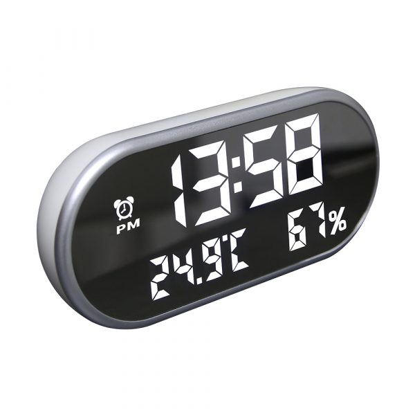 USB Plugged-in Digital LED Alarm Clock with USB Charging_0