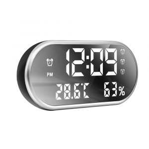USB Plugged-in Digital LED Alarm Clock with USB Charging