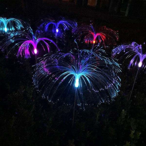 Solar Powered Fiber Optic Outdoor Decorative Fireworks Lights_3