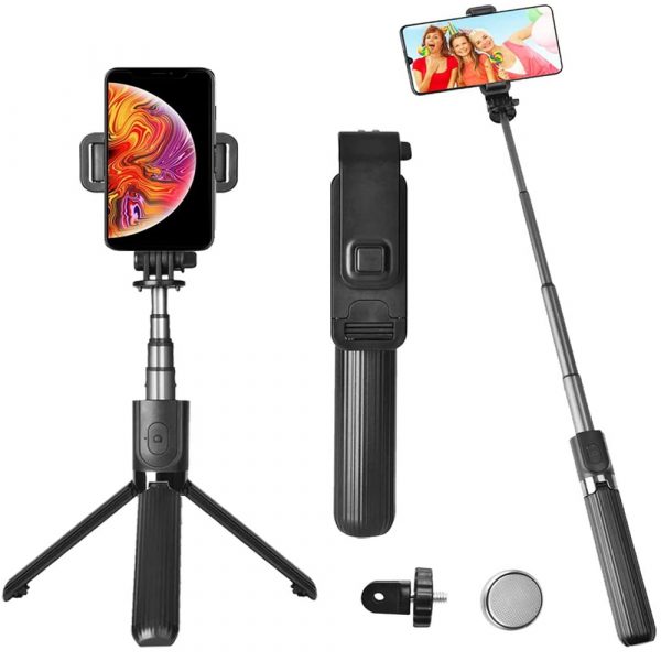 4-in-1 Universal Foldable Bluetooth Monopod- Battery Powered_3