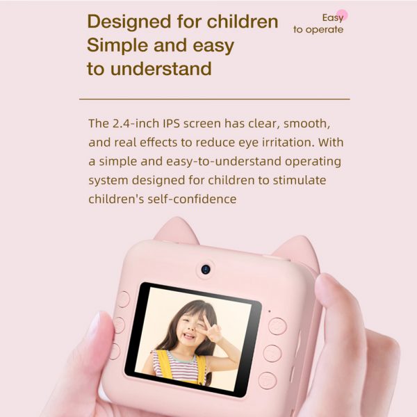 USB Rechargeable Children’s Instant Thermal Print Toy Camera_14