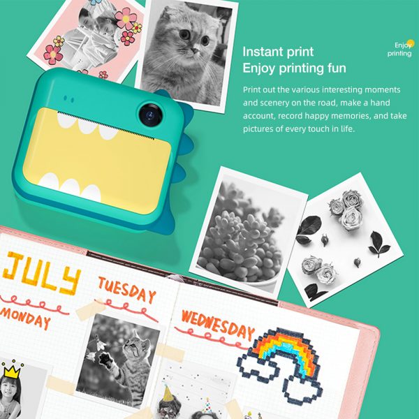 USB Rechargeable Children’s Instant Thermal Print Toy Camera_16