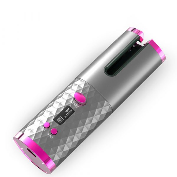 USB Rechargeable Cordless Auto-Rotating Ceramic Portable Hair Curler_1