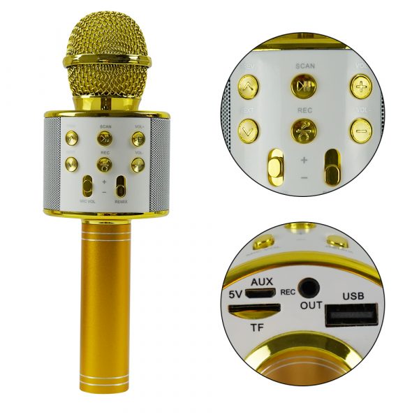 Portable USB Rechargeable Wireless Bluetooth Karaoke Microphone_6
