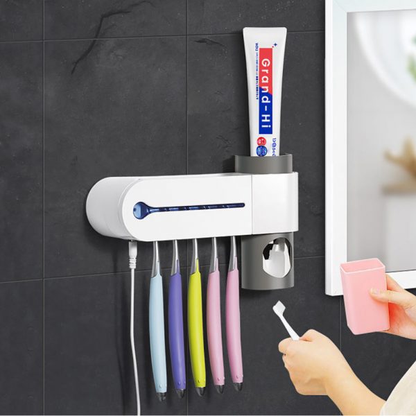 Antibacterial disinfection UV toothbrush holder- USB Charging_6