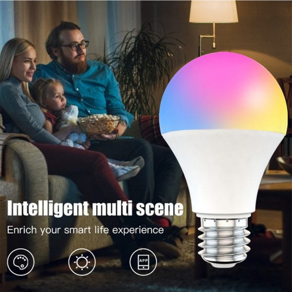 15W Wi-Fi Smart Bulb E27 LED RGB Bulb Works with Alexa / Google Home 85-265V RGB + White -Dimmable Timer Function Magic Bulb_5