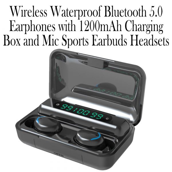 Wireless Waterproof Bluetooth Earphones with Charging Box- USB Charging_1