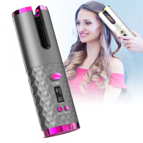 USB Rechargeable Cordless Auto-Rotating Ceramic Portable Hair Curler_11