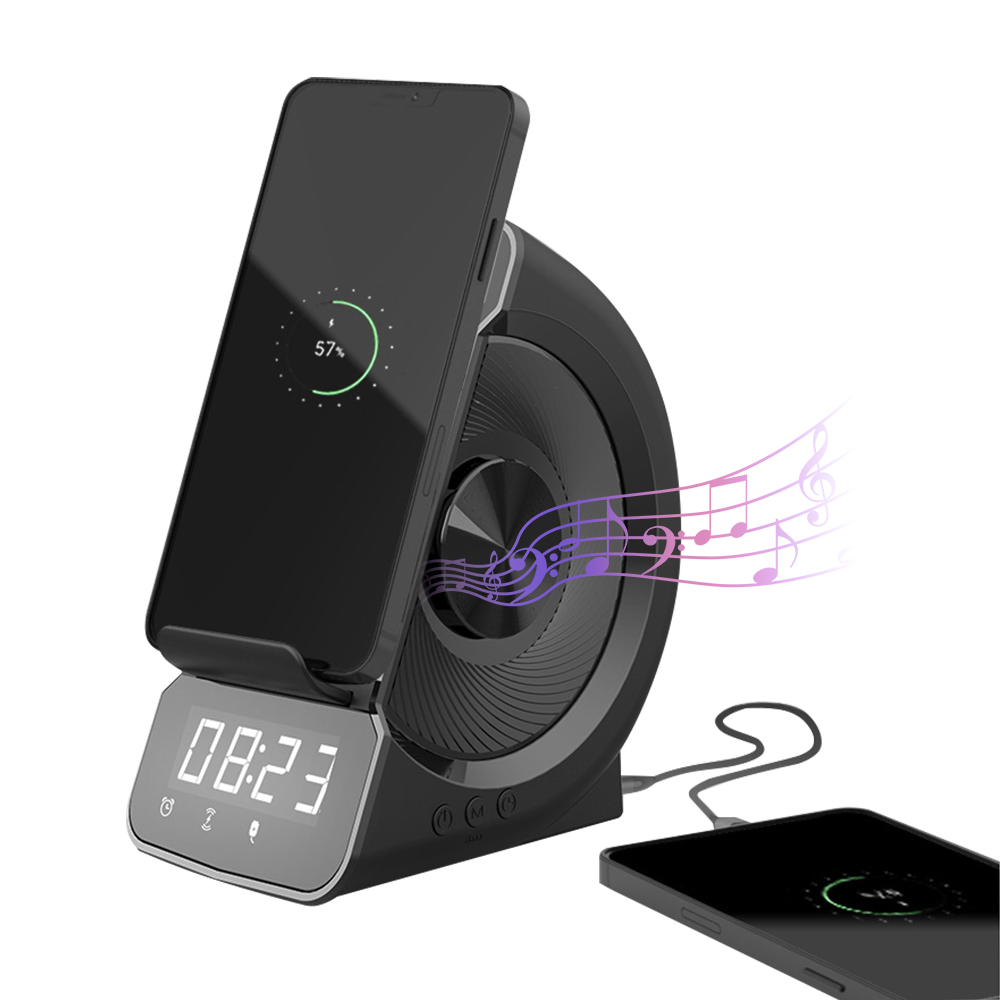 Bluetooth Lautsprecher LED Wecker TF Alarmwecker USB Uhr Tragbarer Soundbox DHL