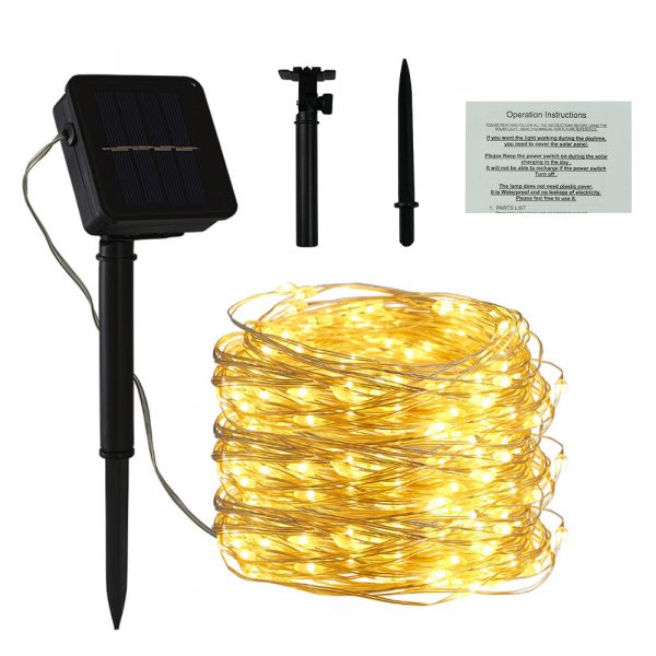 200LED Solar Powered String Fairy Light for Outdoor Decoration_10