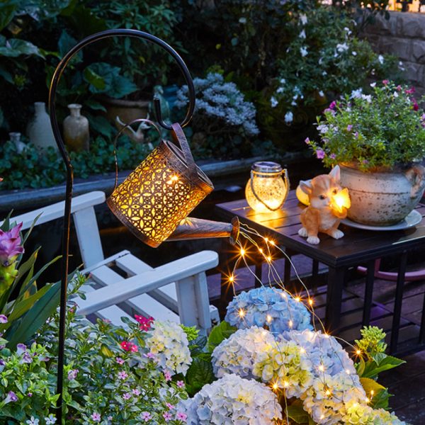 Solar Powered Watering Can LED String Light Outdoor Garden Décor_2
