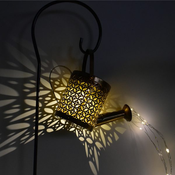 Solar Powered Watering Can LED String Light Outdoor Garden Décor_5