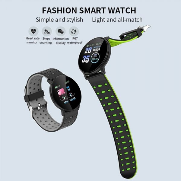 Bluetooth Smartwatch Blood Pressure Monitor Unisex and Fitness Tracker- USB Charging_7
