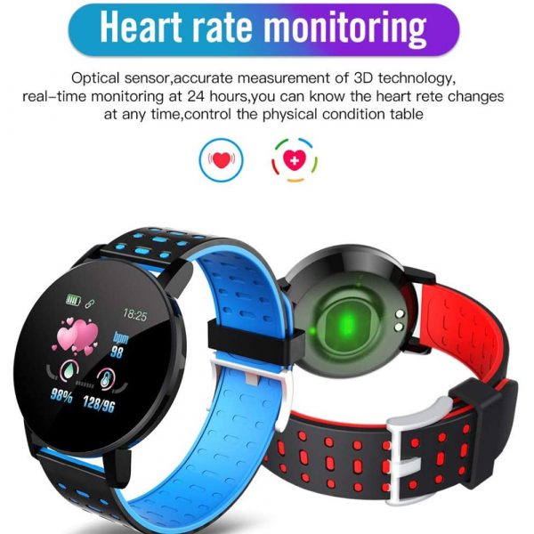 Bluetooth Smartwatch Blood Pressure Monitor Unisex and Fitness Tracker- USB Charging_9