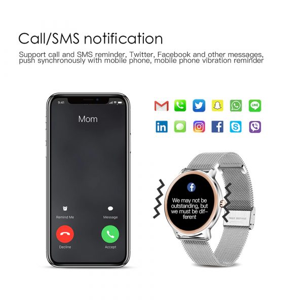 Full Touch Screen iOS Android Support Unisex Smartwatch- USB Charging_12