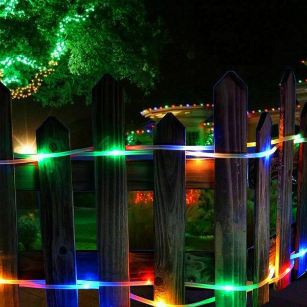 Solar Powered Outdoor LED String Tube Light Garden Fairy Light_6