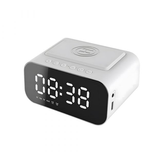 3-in-1 Wireless Bluetooth Speaker, Charger, and Alarm Clock- USB Power Supply_1