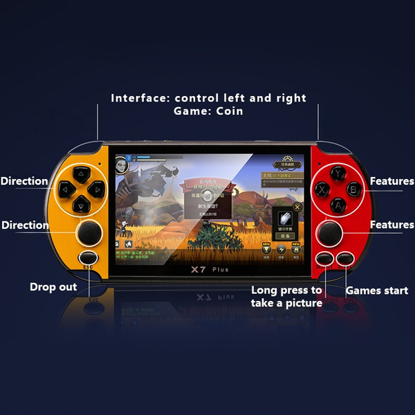 X7 PLUS Game 4.3-inch Dual Joystick 8 Emulator GBA Arcade non-X7 Handheld- USB Charging_3
