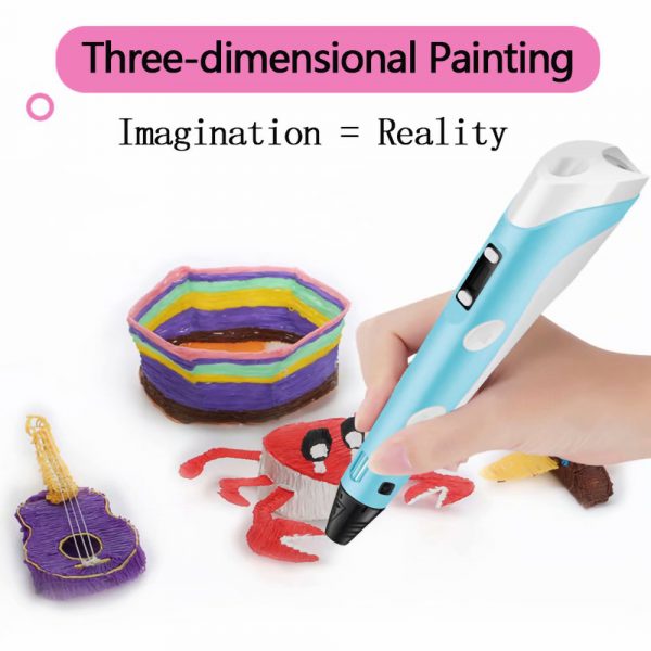 Magic 3D Printing Pen for Kids DIY Pen with LED Display and Filaments_11