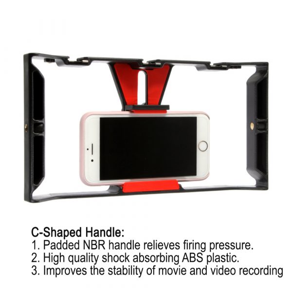 Professional Smartphone Photography Cage Rig Video Stabilizer Grip_4