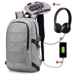 Waterproof Laptop Backpack with USB Port, Anti-theft