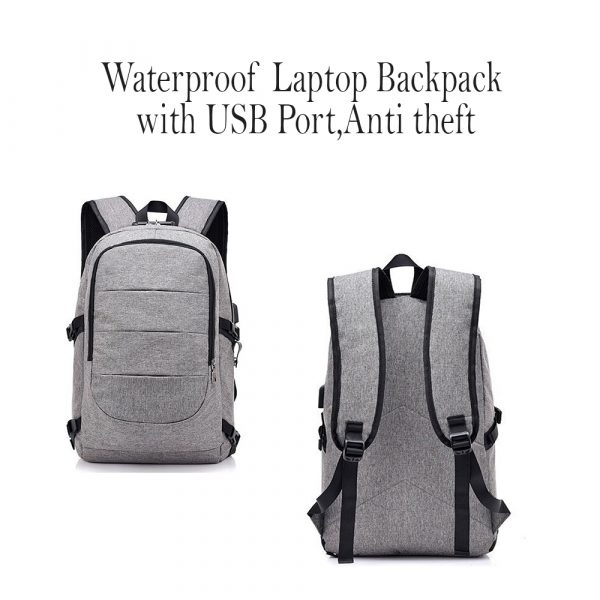 Waterproof Laptop Backpack with USB Port, Anti-theft_3