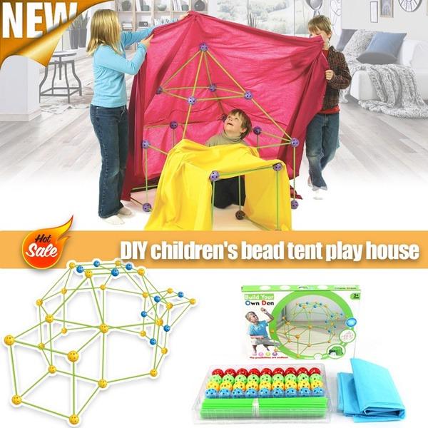 Kids Construction Fortress or Fort Building Kit_0