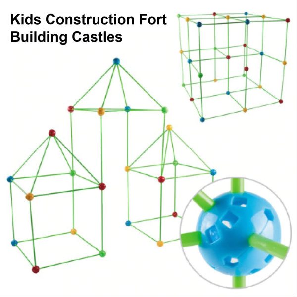 Kids Construction Fortress or Fort Building Kit_8